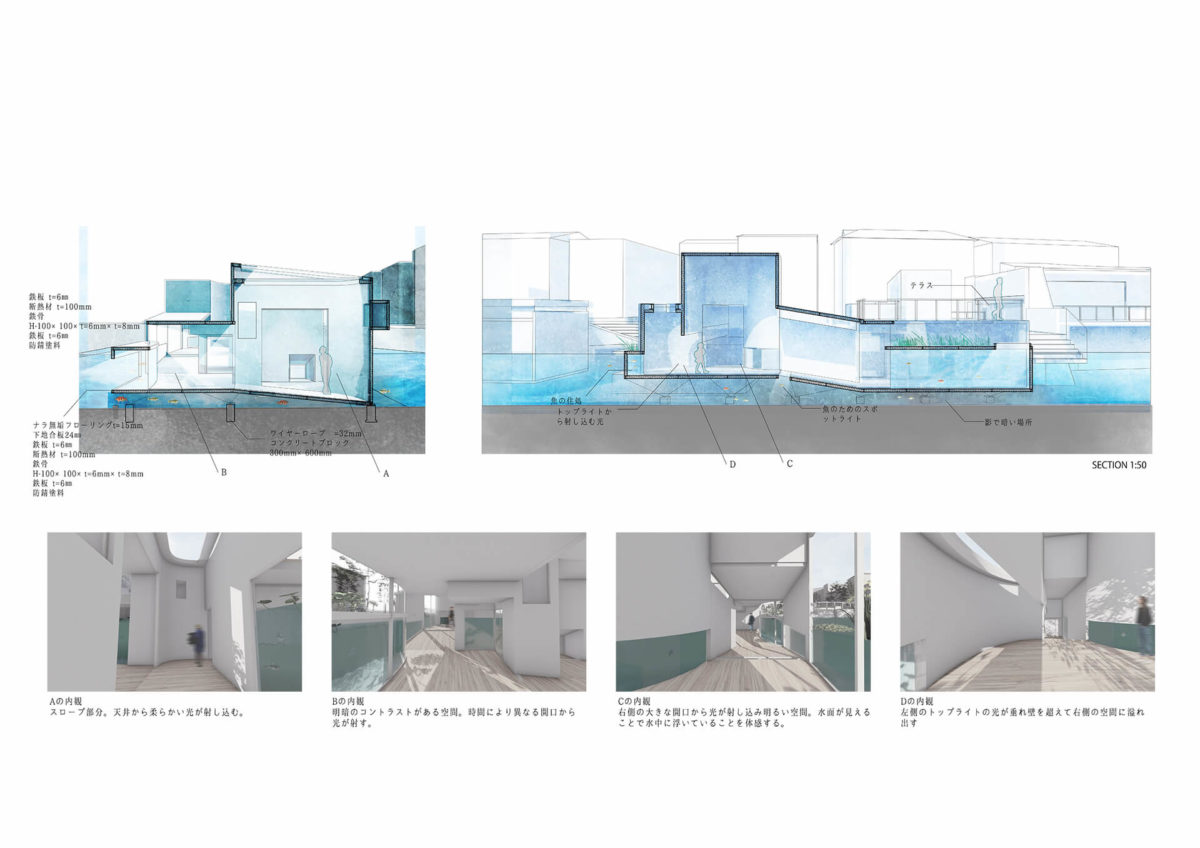 多様な光環境を用いた水辺空間の提案 -アルヴァロ・シザの公共建築における光環境の分析を通して--12