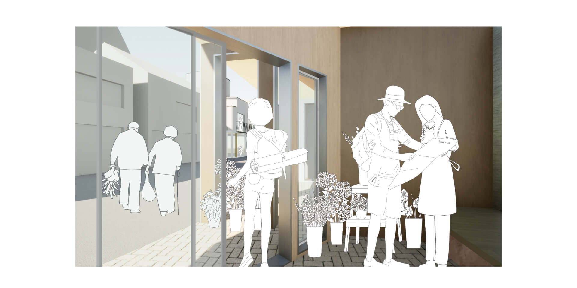 分散型宿泊施設による街のデザイン手法の提案-10