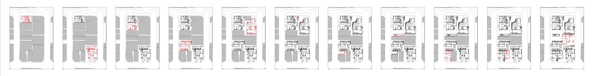 建築が巨大化する時 -雑居ビルの集積を基点とした段階的再開発手法--6