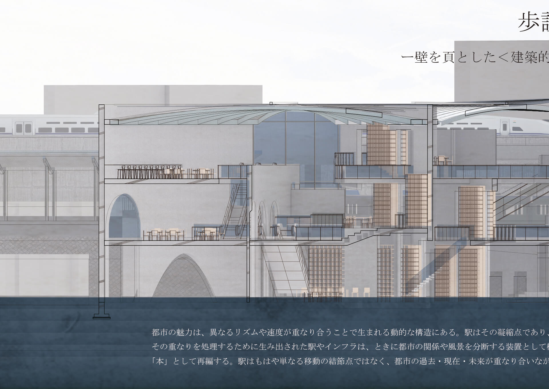 歩読駅ー壁を⾴としたによる駅の再編-2