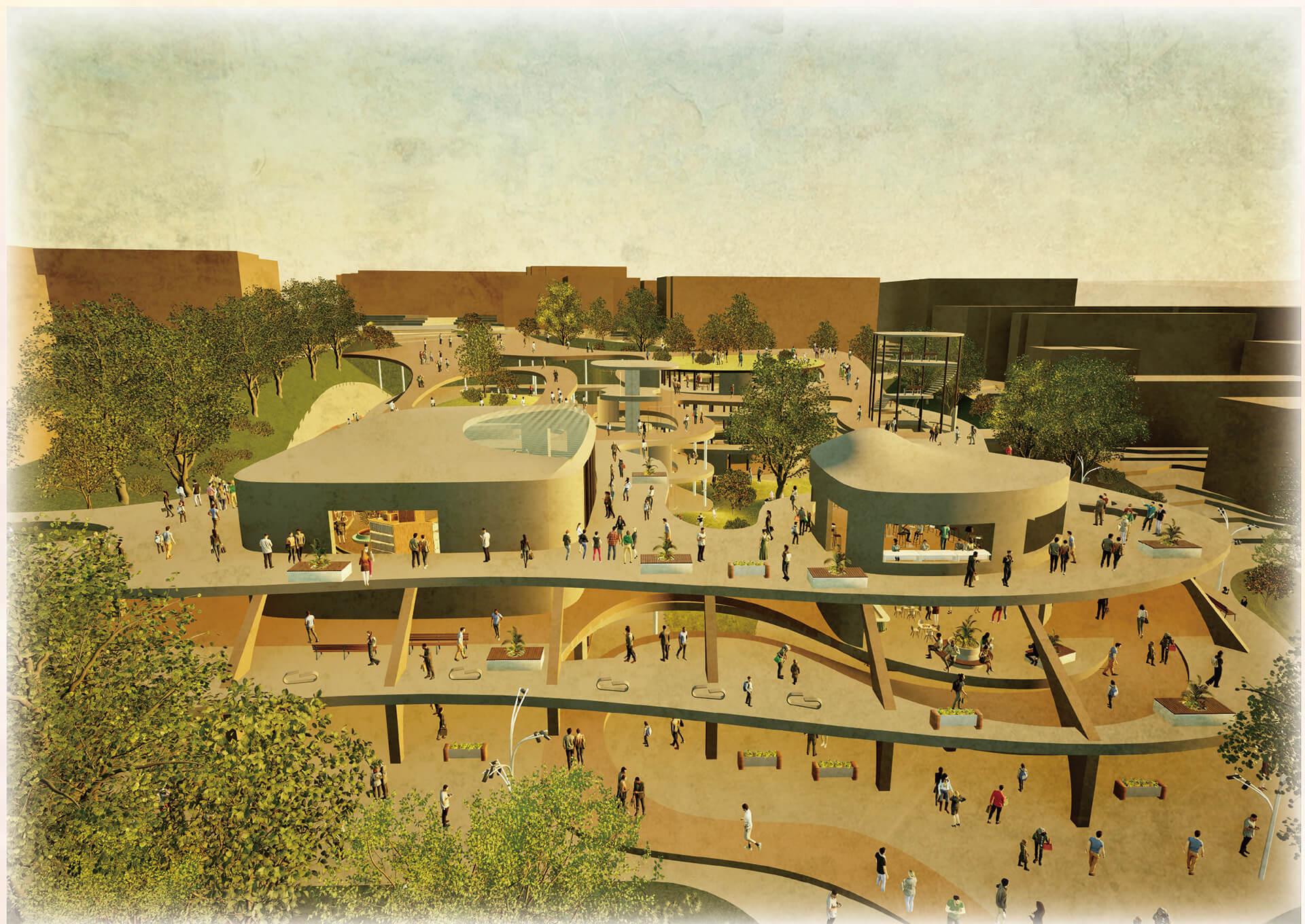 波動する等⾼線-1